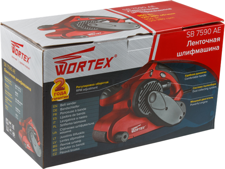 Шлифмашина ленточная WORTEX SB 7590 AE (SB7590AE01321) - Фото 5