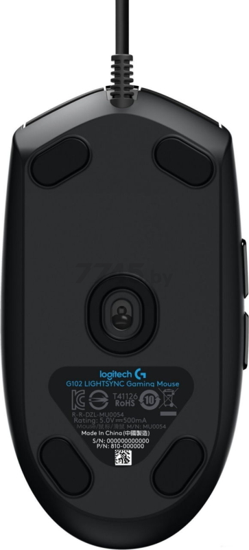 Мышь игровая LOGITECH G102 Lightsync Black (910-005808) - Фото 5