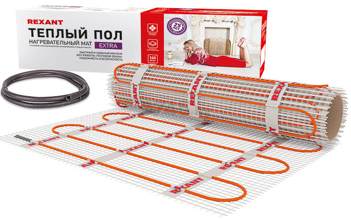 Мат нагревательный REXANT Extra 4,0 м² 640 Вт (51-0508) - Фото 2