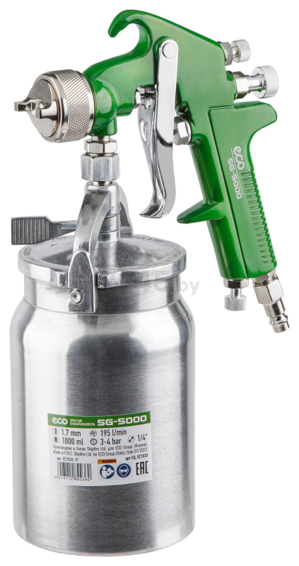 Краскопульт пневматический ECO SG-5000 (EC1533-17) - Фото 5