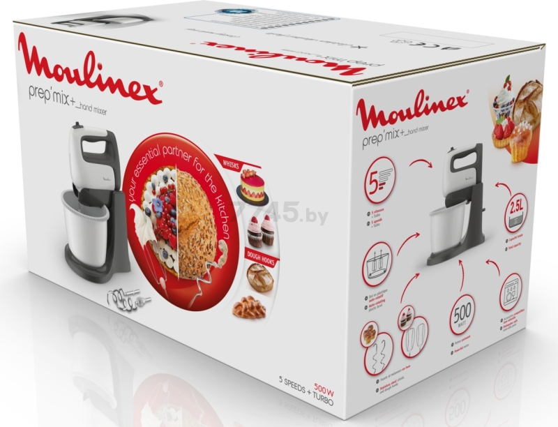 Миксер MOULINEX HM464110 - Фото 10