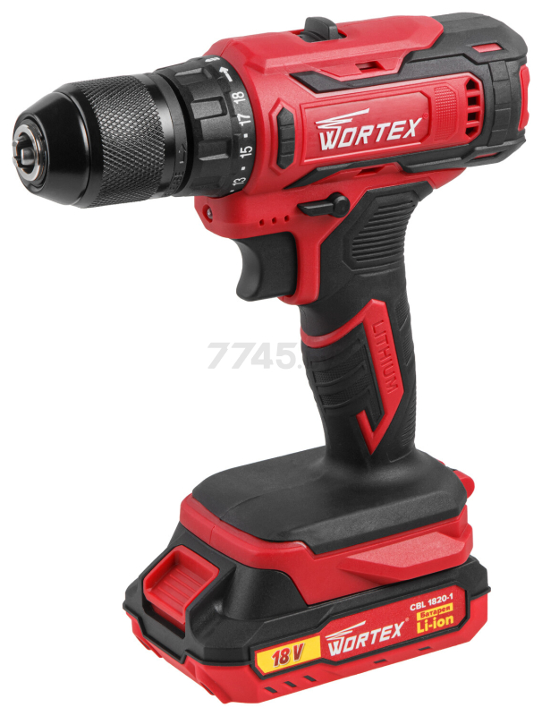Дрель-шуруповерт аккумуляторная WORTEX BD 1820-1 Li XLT SET (0329209) - Фото 12