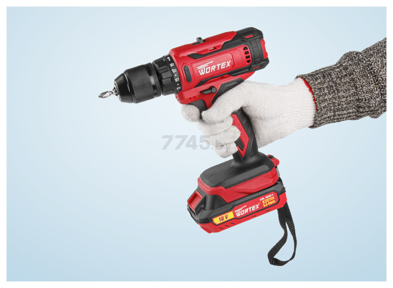 Дрель-шуруповерт аккумуляторная WORTEX BD 1820-1 Li XLT SET (0329209) - Фото 20