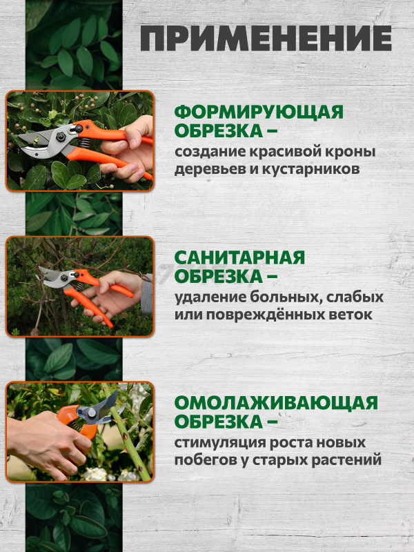 Секатор плоскостной STARTUL GARDEN (ST6410-03) - Фото 3