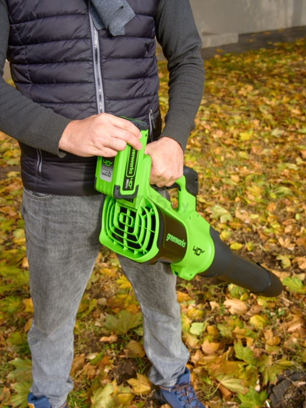 Воздуходувка аккумуляторная GREENWORKS 40V GD40BG3 (2408207) - Фото 7