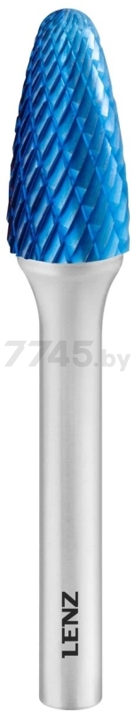 Борфреза твердосплавная параболическая 8х20х6 мм LENZ C3 Blue тип F (LZBF 035 C3)