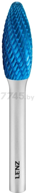 Борфреза твердосплавная язычок пламени 10х20х6 мм LENZ C3 Blue тип H (LZBH 020 C3)