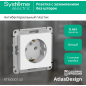 Розетка скрытая с заземлением SYSTEME (SCHNEIDER) ELECTRIC AtlasDesign белая (ATN000143) - Фото 3