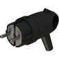 Вилка электрическая угловая 16 А 250 В SYSTEME (SCHNEIDER) ELECTRIC черная (MST1102BK)