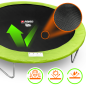 Батут ALPIN SKY Carbon Inside с защитной сеткой Green (ASK-312) - Фото 11