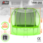 Батут ALPIN SKY Carbon Inside с защитной сеткой Green (ASK-312) - Фото 14