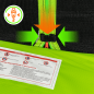 Батут ALPIN SKY Carbon Inside с защитной сеткой Green (ASK-312) - Фото 15