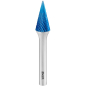 Борфреза твердосплавная коническая 10х20х6 мм LENZ C3 Blue тип M (LZBM 040 C3)