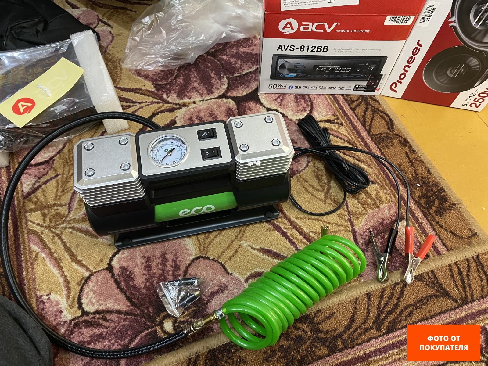 Компрессор автомобильный ECO AE-028-2