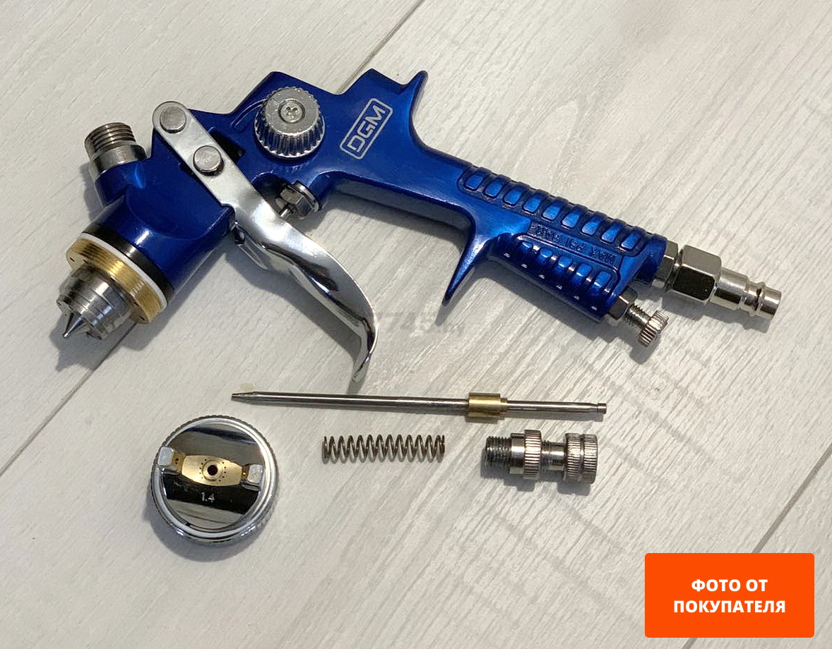 Краскопульт пневматический DGM Air Gun 800 (DG4016-3) - Фото 2