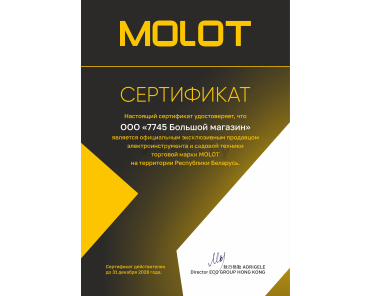 Пример сертификата