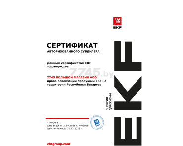 Пример сертификата