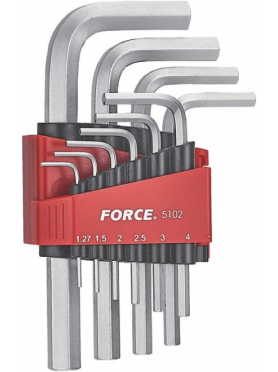 Набор ключей шестигранных 1,27-10 мм 10 предметов FORCE 