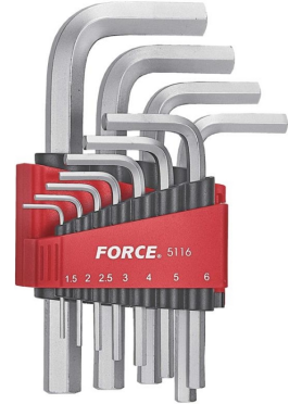 Набор ключей шестигранных 1,5-12 мм 11 предметов FORCE 