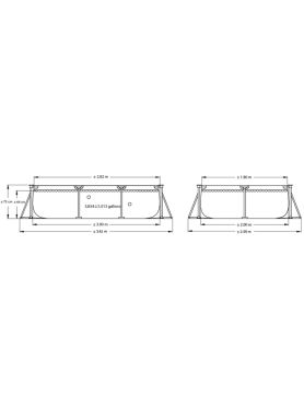Бассейн INTEX Rectangular Frame 28272NP (300x200x75)