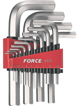 Набор ключей шестигранных 2-19 мм 13 предметов FORCE 