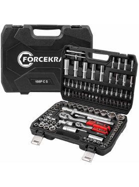 Набор инструментов 1/4", 1/2" 6 граней 108 предметов FORCEKRAFT 