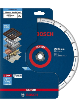 Круг алмазный 230х22 мм по металлу BOSCH Expert for Metal 