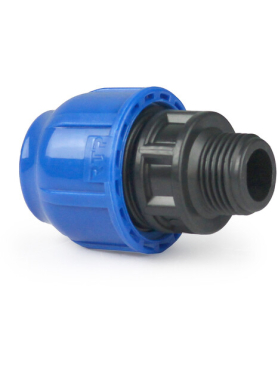 Муфта ПНД компрессионная 25x1/2" с наружной резьбой РосТурПласт 