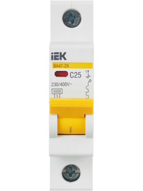 Автоматический выключатель IEK ВА47-29 1Р 25А С 4,5кА 