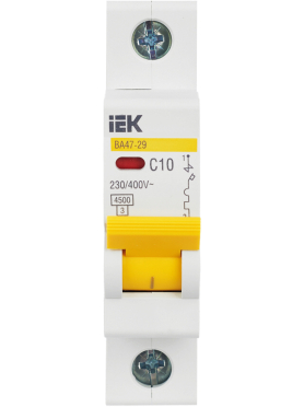 Автоматический выключатель IEK ВА47-29 1Р 10А С 4,5кА 