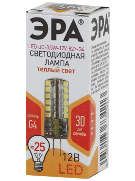 Лампа светодиодная G4 ЭРА 827 STD JC 3,5 Вт