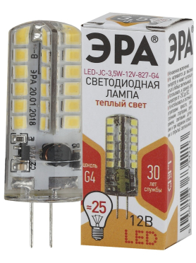 Лампа светодиодная G4 ЭРА 827 STD JC 3,5 Вт