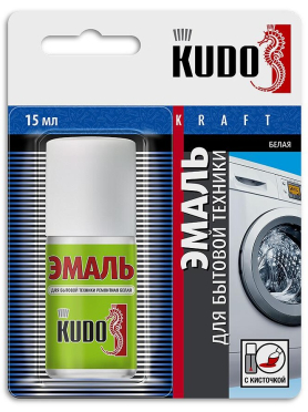 Эмаль синтетическая KUDO для бытовой техники белая 15 мл 