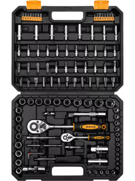 Набор инструментов 1/4", 1/2" 6 граней 108 предметов DEKO DKAT108 