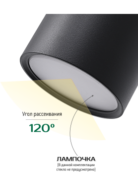 Светильник накладной TRUENERGY Modern черный 