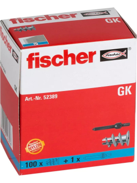 Дюбель нейлоновый для ГКЛ Driva FISCHER GK 22 мм 100 штук (52389f)