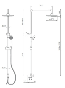 Душевая стойка LEDEME L2400