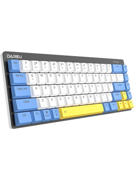Клавиатура беспроводная DAREU EK868 White-Blue-Yellow (Brown switch)