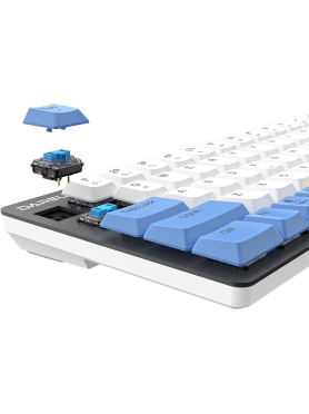 Клавиатура беспроводная DAREU EK868 White-Blue-Yellow (Brown switch)
