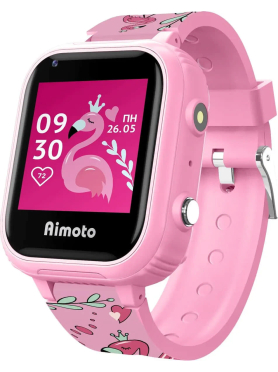 Умные часы детские AIMOTO Pro 4G Фламинго 