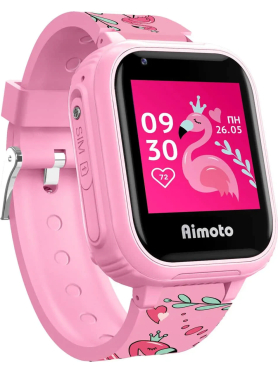 Умные часы детские AIMOTO Pro 4G Фламинго 