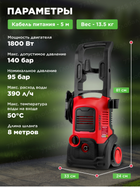 Мойка высокого давления WORTEX PW 1420-1 