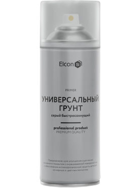 Грунт аэрозольный алкидный универсальный ELCON серый 520 мл 