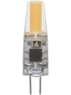 Лампа светодиодная G4 GENERAL GLDEN-G4-3-C-12-6500 