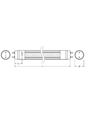 Лампа светодиодная G13  OSRAM ST8 B-1,2m - 18W-840 4000K AC DE