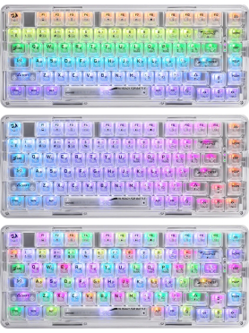 Клавиатура игровая беспроводная механическая REDRAGON Elf Pro White 