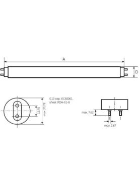 Лампа люминесцентная G13 OSRAM L 18W/840 LUMILUX 18 Вт 4000К