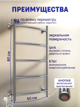 Полотенцесушитель электрический STELMIX Дуга