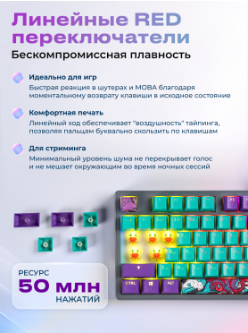 Клавиатура игровая механическая URZUS Reverse B UR-5317123