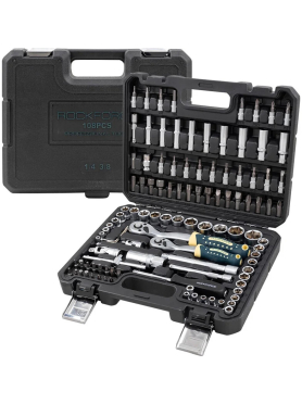 Набор инструментов 1/4", 3/8" 6 граней 108 предметов ROCKFORCE LIGHT 